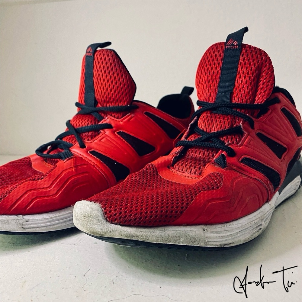 Red and Black Athletic Sneakers